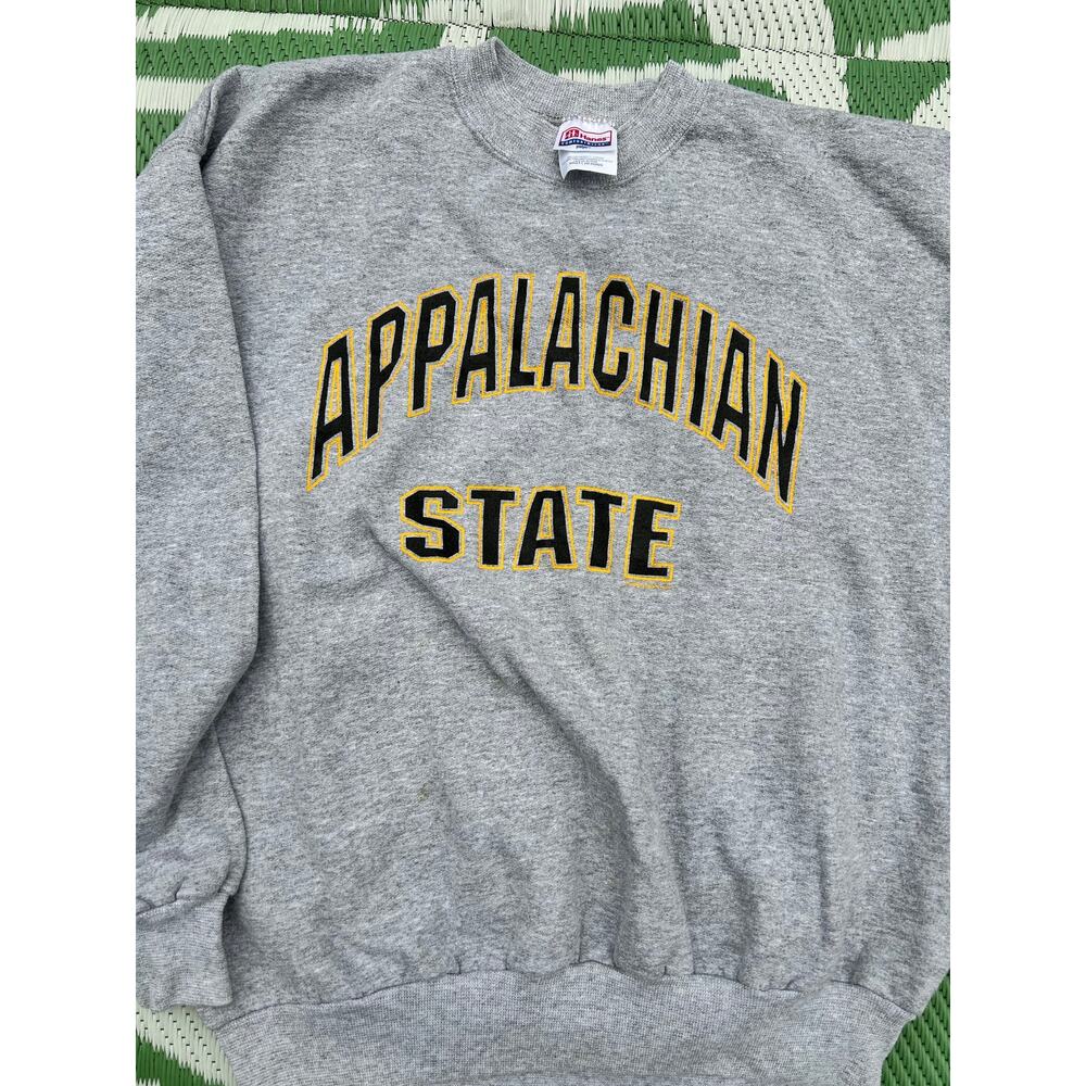 Vintage Appalachian State Crewneck Sweatshirt Hanes ComfortBlend Gray - Picture 2 of 4